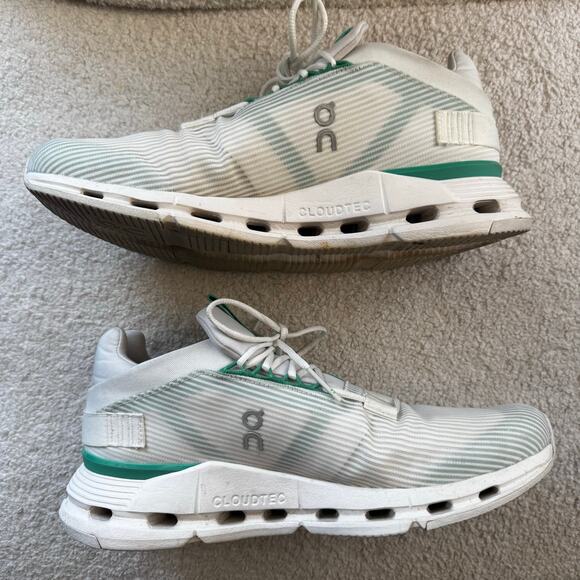 On Cloudnova Void Undyed White / Mint Running Sneakers main image 6